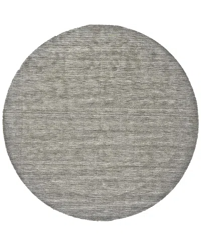 Feizy Luna 8049f Round Area Rug, 8' X 8' In Light/grey