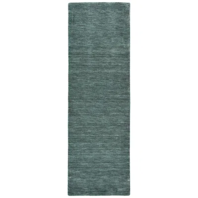 Feizy Luna Solid Hand Woven Green Area Rug 2'-6" X 8'