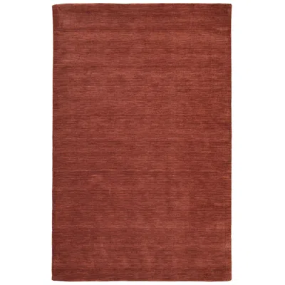 Feizy Luna Solid Hand Woven Orange Area Rug 5' X 8' In Brown