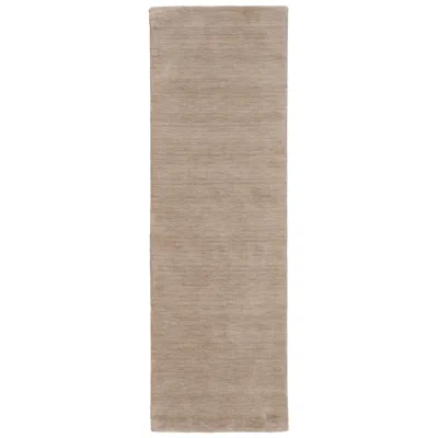 Feizy Luna Solid Hand Woven Tan Area Rug 2'-6" X 8'