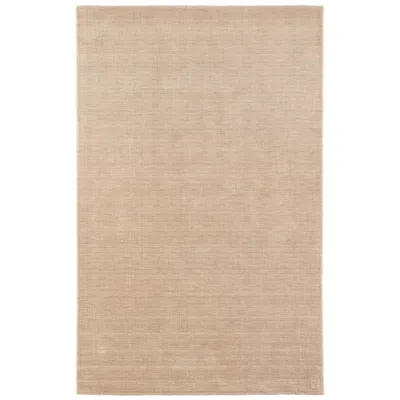 Feizy Luna Solid Hand Woven Tan Area Rug 5' X 8'