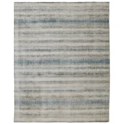 Feizy Mackay Stripes Hand Woven Gray Area Rug 8824f 5' X 8'