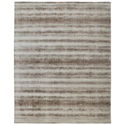Feizy Mackay Stripes Hand Woven Tan Area Rug 8824f 5' X 8'