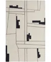Feizy Maguire 8902f 3'6"x5'6" Area Rug In Ivory,gray