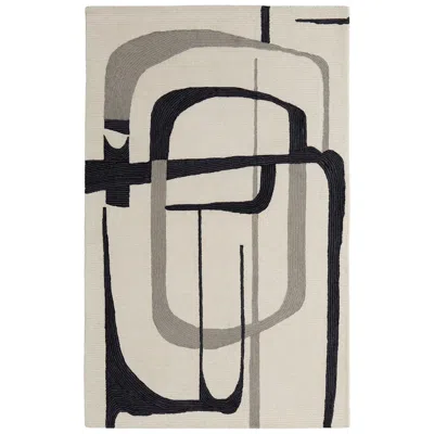 Feizy Maguire Abstract Hand Tufted Ivory Area Rug 2' X 3'