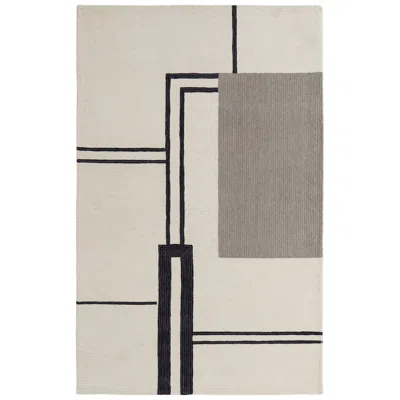 Feizy Maguire Abstract Hand Tufted Ivory Area Rug 3'-6" X 5'-6"