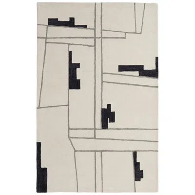 Feizy Maguire Abstract Hand Tufted Ivory Area Rug 3'-6" X 5'-6"