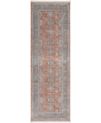 Feizy Marquette 3761f 2'8"x8' Runner Area Rug In Red,orange