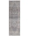 Feizy Marquette 3778f 2'8"x12' Runner Area Rug In Gray,blue