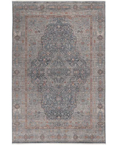 Feizy Marquette 3778f 4'x5'3" Area Rug In Gray,blue