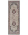 Feizy Marquette 39grf 2'8"x10' Runner Area Rug In Gray,red