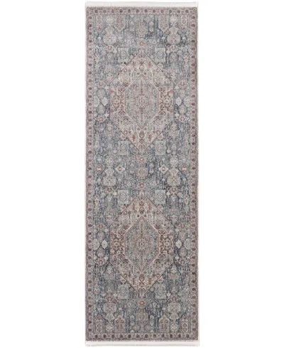 Feizy Marquette 39guf 2'8''x10' Runner Area Rug In Blue,ivory
