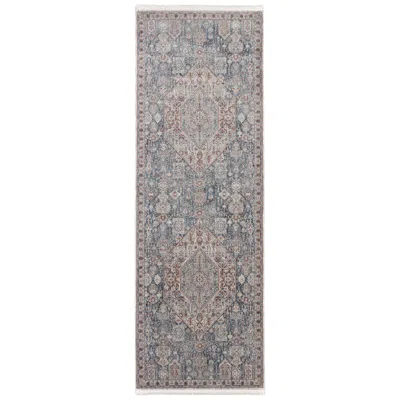 Feizy Marquette Medallion Indoor Blue Area Rug 39guf 2'-8" X 8'