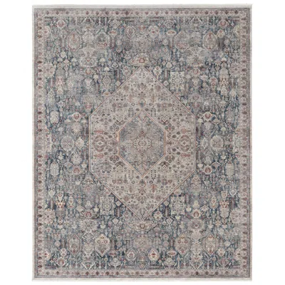 Feizy Marquette Medallion Indoor Blue Area Rug 39guf 7'-10" X 9'-10"