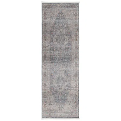 Feizy Marquette Medallion Indoor Gray Area Rug 3778f 2'-8" X 8'