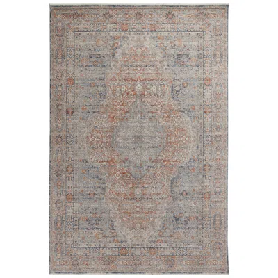 Feizy Marquette Medallion Indoor Gray Area Rug 3778f 6'-7" X 9'-10"