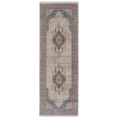 Feizy Marquette Medallion Indoor Gray Area Rug 39grf 2'-8" X 10'