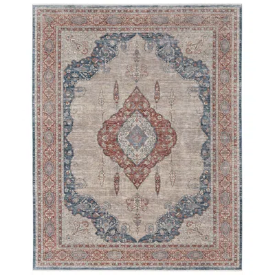 Feizy Marquette Medallion Indoor Gray Area Rug 39grf 6'-7" X 9'-10"