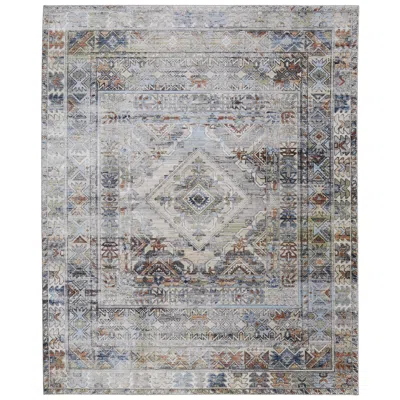 Feizy Melrose Distressed Indoor Gray Area Rug 39p0f 7'-10" X 10'-3"