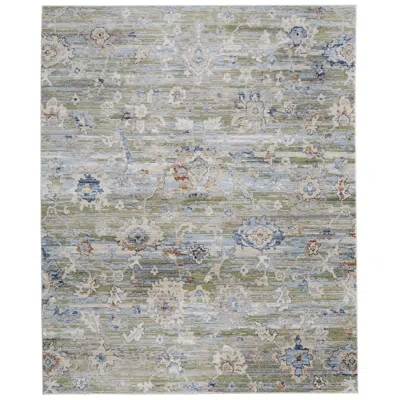 Feizy Melrose Floral & Botanical Indoor Green Area Rug 39p3f 6'-7" X 9'-6" In Gray