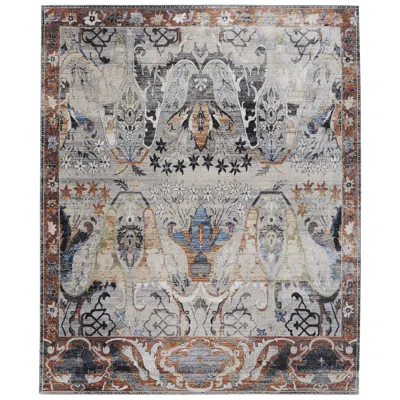 Feizy Melrose Ikat Indoor Ivory Area Rug 39p2f 6'-7" X 9'-6" In Blue