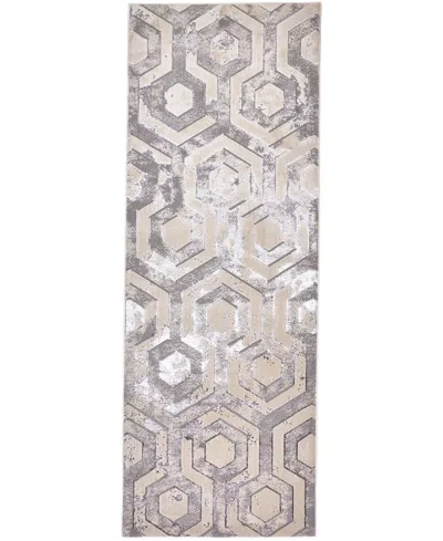 Feizy Micah 3046f 2'10"x7'10" Runner Area Rug In Gray,taupe