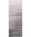 Feizy Micah 3337f 2'10"x7'10" Runner Area Rug In Black,gray