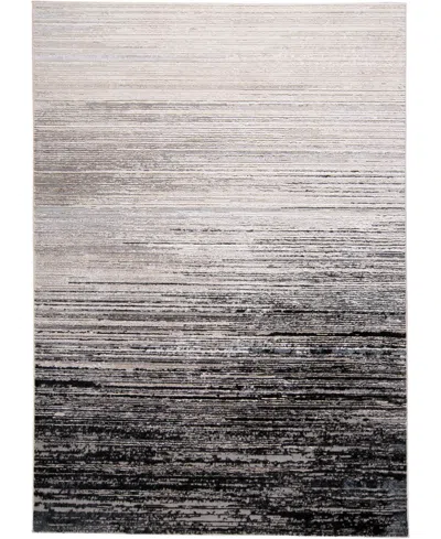 Feizy Micah 3337f 6'7"x9'6" Area Rug In Black,gray
