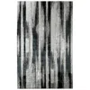 Feizy Micah 3338f 6'7"x9'6" Black/silver Rectangular Area Rug In Gray