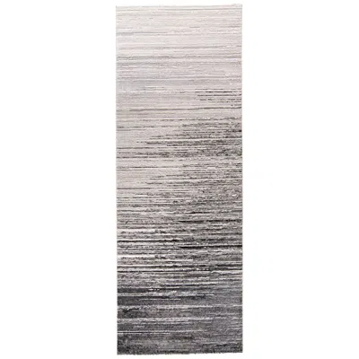Feizy Micah Abstract Indoor Black Area Rug 3337f 2'-10" X 7'-10" In Gray