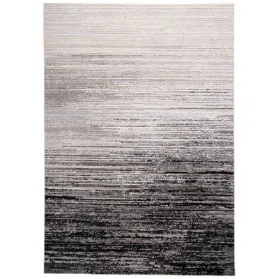 Feizy Micah Abstract Indoor Black Area Rug 3337f 5' X 8' In Gray