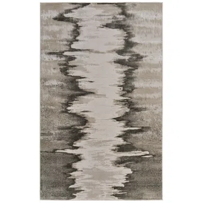 Feizy Micah Abstract Indoor Gray Area Rug 39lqf 3'-11" X 6'