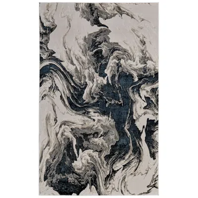 Feizy Micah Abstract Indoor Ivory Area Rug 39lpf 8' X 10' In Black