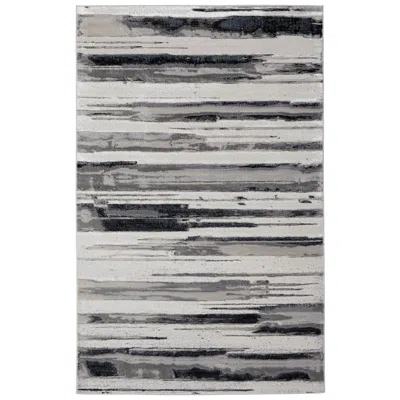 Feizy Micah Abstract Indoor Silver Area Rug 3049f 6'-7" X 9'-6" In Gray