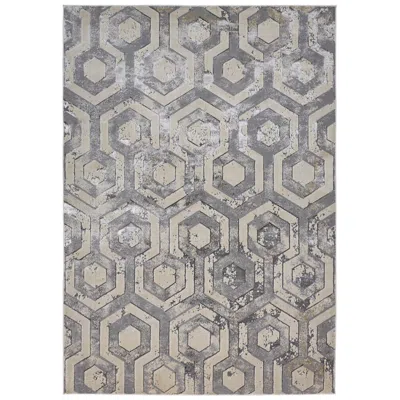 Feizy Micah Distressed Indoor Gray Area Rug 3046f 1'-8" X 2'-10"