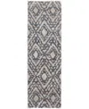 Feizy Mynka 39iaf 2'6"x8' Runner Area Rug In Ivory,gray