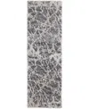 Feizy Mynka 39idf 2'6"x8' Runner Area Rug In Gray,ivory