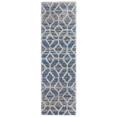 Feizy Mynka Diamond Indoor Blue Area Rug 39icf 2'-6" X 8'