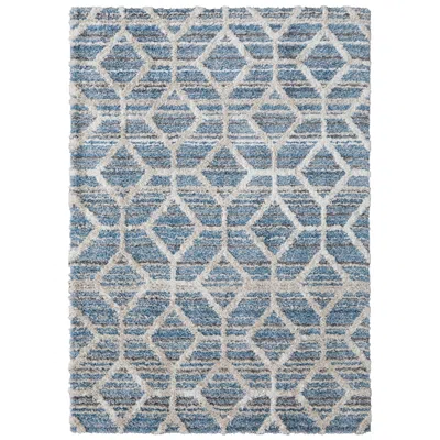 Feizy Mynka Diamond Indoor Blue Area Rug 39icf 7'-11" X 10'