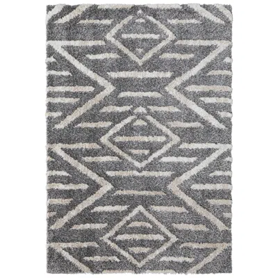 Feizy Mynka Diamond Indoor Gray Area Rug 39ibf 7'-11" X 10'