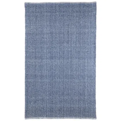 Feizy Naples Solid Flatweave Blue Area Rug 0751f 5' X 8'