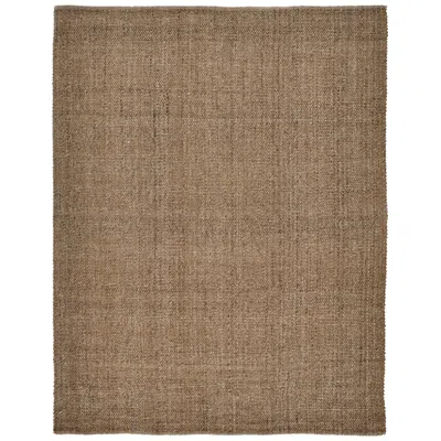 Feizy Naples Solid Flatweave Brown Area Rug 0751f 12' X 15'