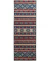 Feizy Nolan 39atf 2'10''x7'10'' Runner Area Rug In Blue,red