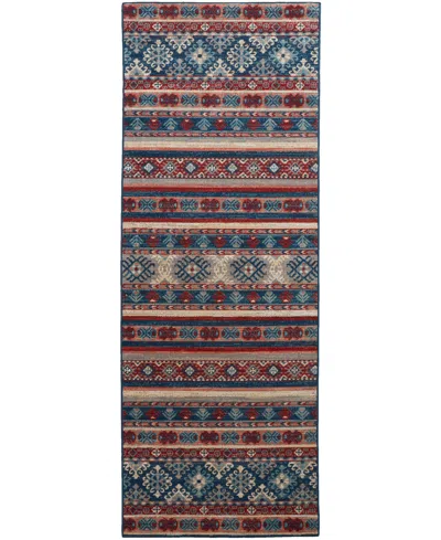 Feizy Nolan 39atf 2'10''x7'10'' Runner Area Rug In Blue,red