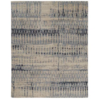 Feizy Palomar Abstract Hand Knotted Blue Area Rug 7'-9" X 9'-9"