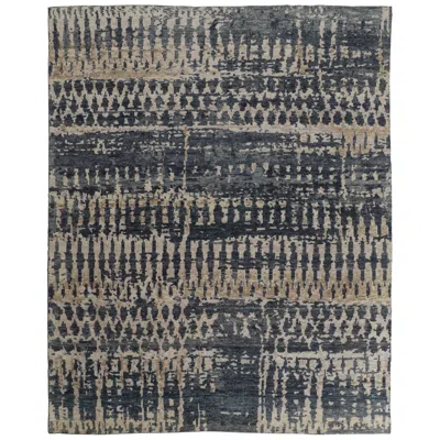 Feizy Palomar Abstract Hand Knotted Blue Area Rug 7'-9" X 9'-9"