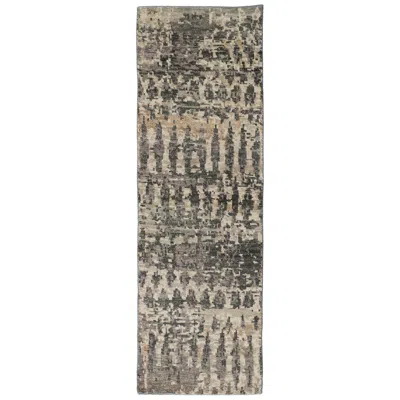 Feizy Palomar Abstract Hand Knotted Tan Area Rug 2'-6" X 8'