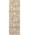 Feizy Parker 3701f 2'6"x8' Runner Area Rug In Tan,ivory