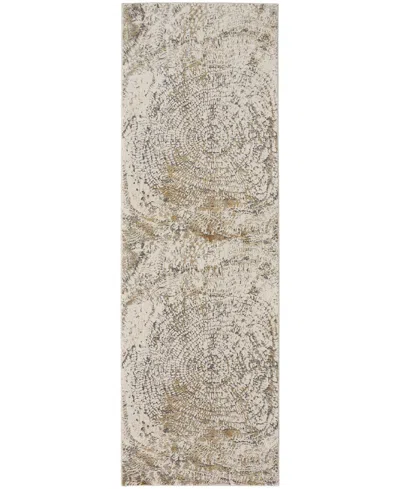 Feizy Parker 3702f 2'6"x8' Runner Area Rug In Ivory,tan
