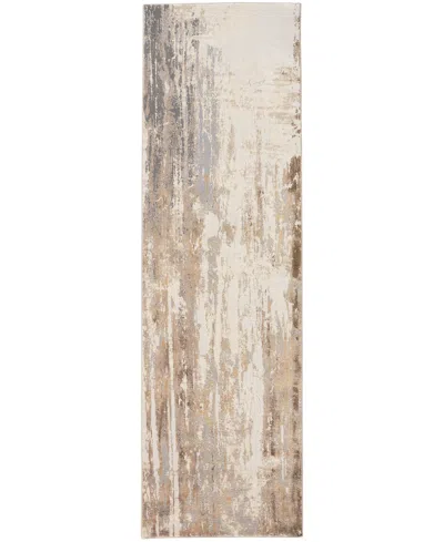 Feizy Parker 3709f 2'6"x8' Runner Area Rug In Tan,ivory